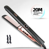 FZQ 20M Negative Ion Care,Hair Straightener & Curling Iron 2 in 1,3D Floating Ceramic Glaze & Precise LCD Temperature Control, 310°F-460°F For Different Hair Types,100v-240v Universal Voltage Curler Comfort